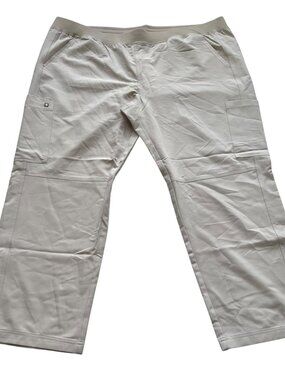 Figs Scrub pants Axim mens 5XL khaki beige wide elastic waist pockets scrubs